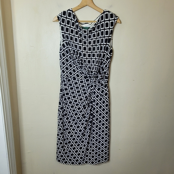 Lauren Ralph Lauren Twist Front Dress Size 12 - Picture 2 of 8